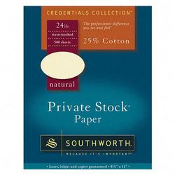 Southworth Company Southworth Private Stock Paper - Letter - 8.5 x 11 - 24lb - Laid - 500 x Sheet - Natural