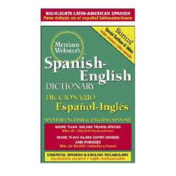Merriam-Webster Hardback Spanish-English Dictionary, 5-1/2 x8-1/2 , Green (MER65)