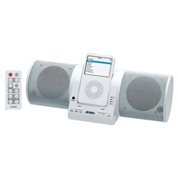 Jensen Spectra JiSS-20 Universal Docking Station for iPod - 2.0-channel - 5W (RMS) - White