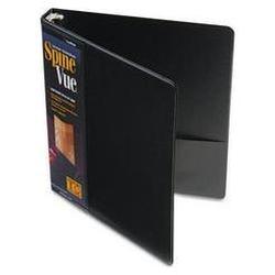 Cardinal Brands Inc. SpineVue® Round Ring View Binder, 1 Capacity, Black (CRD16301)