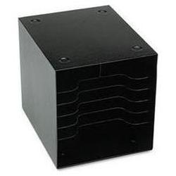 Buddy Products Stackable 7-Section Recycled Steel Sorting Rack, Fixed Shelves, Black (BDY11084)