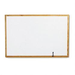 Quartet Manufacturing. Co. Standard Melamine Dry Erase Board, Solid Oak Frame, 72 x 48 (QRTS577)