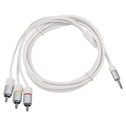 Jensen Stanley Audio/Video Cable - 1 x Mini-phone - 3 x RCA - 6ft