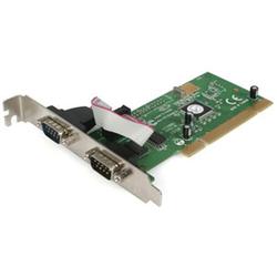 STARTECH.COM StarTech.com 2 Port DB-9 Dual Voltage Serial Card - 2 x 9-pin DB-9 Male RS-232 Serial - PCI