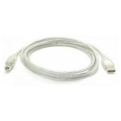 STARTECH.COM StarTech.com 6ft Clear USB Cable - 1 x Type A USB - 1 x Type B USB - 6ft - Transparent