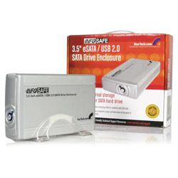 STARTECH.COM Startech InfoSafe 3.5 eSATA & USB 2.0 SATA Drive Enclosure w/OTB