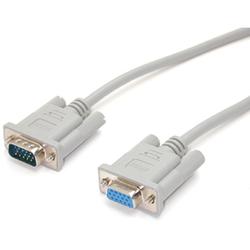 STARTECH.COM Startech VGA Monitor Extension Cable - 15ft - 1 x D-Sub (HD-15), 1 x D-Sub (HD-15) - Extension Cable - Gray