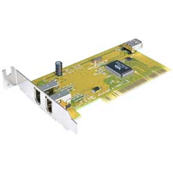 STARTECH.COM Startech.com 2 Port IEEE-1394 FireWire Low Profile PCI Card with Digital Video Editing Kit - 2 x 6-pin Female IEEE 1394a - FireWire External, 1 x 6-pin Female