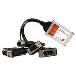 STARTECH.COM Startech.com 4 Port 16950 Serial CardBus Adapter - CardBus - 4 x DB-9 Male RS-232 Serial Via Cable (Optional) - Hot-pluggable