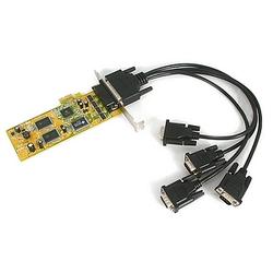 STARTECH.COM Startech.com 4 Port PCI Express Multiport Serial Adapter - - 4 x DB-9 Serial Via Cable (Included) - Plug-in Card - DB-9 Fan-out Cable