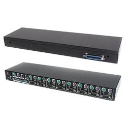 STARTECH.COM Startech.com KVM Switch - 8 x 2 - 8 x mini-DIN (PS/2) Keyboard, 8 x mini-DIN (PS/2) Mouse, 8 x HD-15 Video - 1U - Rack-mountable