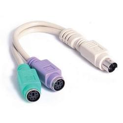 STARTECH.COM Startech.com Mouse/Keyboard Y-Splitter Cable - 1 x mini-DIN (PS/2) - 2 x mini-DIN (PS/2) - 0.5ft