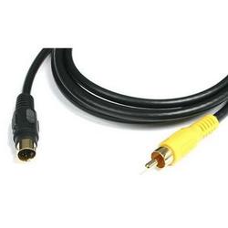 STARTECH.COM Startech.com S-Video to Composite Video Cable - 1 x DIN - 3 x RCA - 6ft - Black