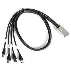 STARTECH.COM Startech.com SAS to SATA Cable - 1 x SFF-8470 - 4 x SATA - 39.37 - Black