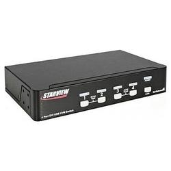 STARTECH.COM Startech.com StarView 4-Port DVI USB KVM Switch - 4 x 1 - 4 x DVI Monitor, 4 x Mini Type B Keyboard/Mouse - Rack-mountable