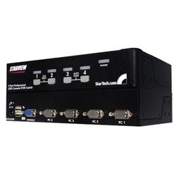 STARTECH.COM Startech.com StarView 4 Port USB Console KVM switch with OSD - 4 x 1 - 4 x HD-15 Video - 1U - Rack-mountable