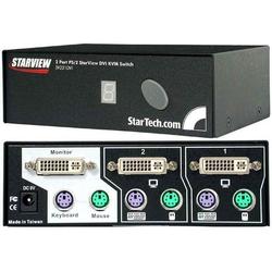 STARTECH.COM Startech.com StarView KVM Switch - 2 x 1 - 2 x mini-DIN (PS/2) Keyboard, 2 x mini-DIN (PS/2) Mouse, 2 x DVI-I Video