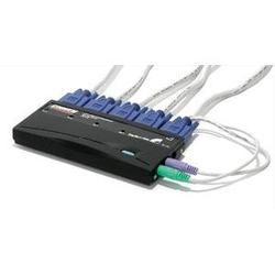 STARTECH.COM Startech.com StarView KVM Switch - 4 x 1 - 4 x mini-DIN (PS/2) Keyboard, 4 x mini-DIN (PS/2) Mouse, 4 x HD-15 Video