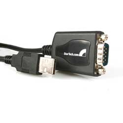 STARTECH.COM Startech.com USB to RS-232 Adapter with COM Retention - D-Sub (DB-9) Male RS-232 to Type A Female USB