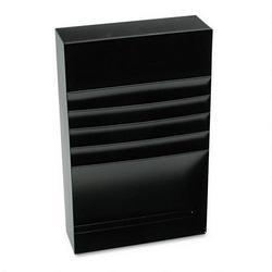 Mmf Industries Steel, 4-Compartment Desk Drawer Stationery Holder, 18 Deep, Black (MMF2712S18BK)