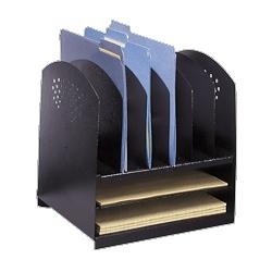 Safco Products Steel Desk Organizer, 12-1/8 x11-1/8 x12-5/8 , Black (SAF3166BL)
