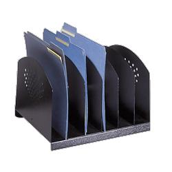 Safco Products Steel Desk Rack, 5 Sections, 10-1/8 x11-1/8 x8-1/8 , Black (SAF3154BL)