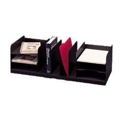 Mmf Industries SteelMaster® Combination Desk Organizer with Adjustable Dividers, Black (MMF26420HVHABLA)