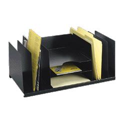 Mmf Industries SteelMaster® Desk Organizer, 21-1/2w x 11d x 8-3/4h, Black (MMF2643DOBK)