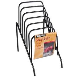 Fellowes Manufacturing Step File® Junior Wire Organizer Rack, 6 Sections, Black (FEL72613)