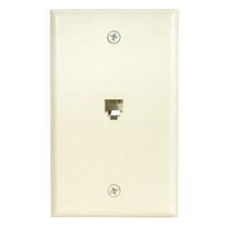 Steren 1 Socket Phone Faceplate - RJ-11 - Almond