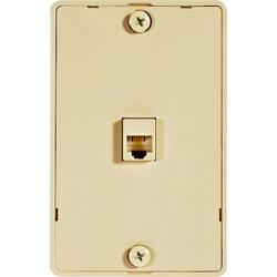 Steren 1 Socket Phone Faceplate - RJ-11 - Ivory (301-094IV)