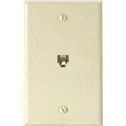 Steren 1 Socket Phone Faceplate - RJ-11 - Ivory (301-204IV)