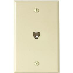 Steren 1 Socket Phone Faceplate - RJ-11 - Ivory (301-204IV)