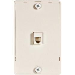 Steren 1 Socket Phone Faceplate - RJ-11 - White (301-094WH)