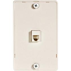 Steren 1 Socket Phone Faceplate - RJ-11 - White (301-094WH)