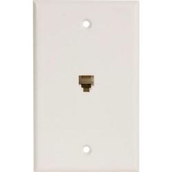 Steren 1 Socket Phone Faceplate - RJ-11 - White (301-204WH)