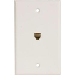 Steren 1 Socket Phone Faceplate - RJ-11 - White (301-204WH)