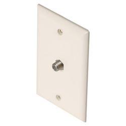 Steren 1 Socket TV/Phone Faceplate - F81 Coaxial - Almond