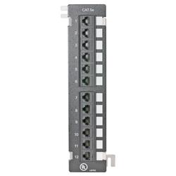 Steren 12 Port Cat 5e Network Patch Panel - 12 x RJ-45