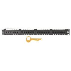 Steren 24 Port Cat 5e Network Patch Panel - 24 x RJ-45