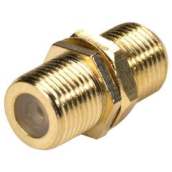 Steren F Female/F Female Coupler - F-connector Female to F-connector Female - Brass