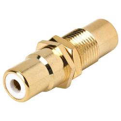 Steren RCA Female/Female Coupler - RCA Female to RCA Female - Brass (251-506)