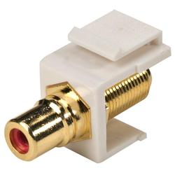 Steren RCA Jack to F Jack Keystone Modular Insert - RCA Female to F-connector Female