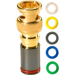 Steren RG59 BNC Gold PermaSeal-II Compression Connector - A/V Connector - BNC