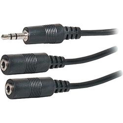 Steren Stereo Audio Y-adapter Cable - 2 x 3.5mm Female to 1 x 3.5mm Male - 6
