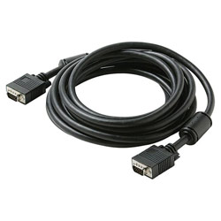Steren VGA/SVGA HD15 Cable with Ferrite Beads - 1 x HD-15 - 1 x HD-15 - 100ft - Satin Black
