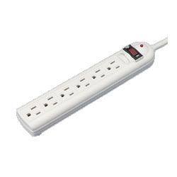 Compucessory Strip Surge Protector, 6 Outlets, 840 Joules, 6' Cord, 330 V (CCS25102)