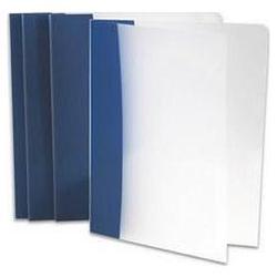 Avery-Dennison Style Edge Two-Pocket Folders, 4/Pack, Navy (AVE47826)