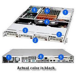 SUPERMICRO COMPUTER Supermicro SC813S-500 System Cabinet - Rack-mountable - Black