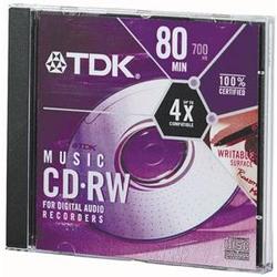 TDK 4x CD-RW Digital Audio Media - 700MB